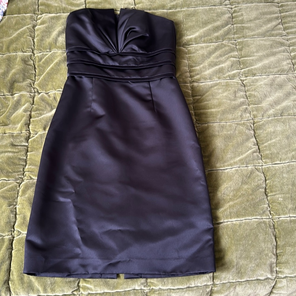 White House Black Market Black Strapless Mini Dress